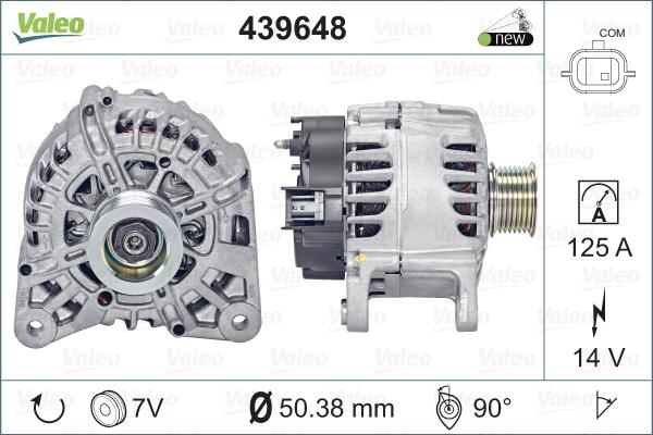 Valeo 439648 - Генератор vvparts.bg