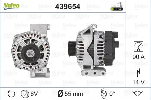 Valeo 439654 - Генератор vvparts.bg