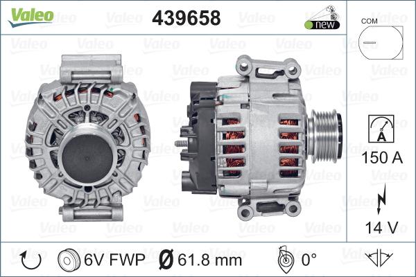 Valeo 439658 - Генератор vvparts.bg