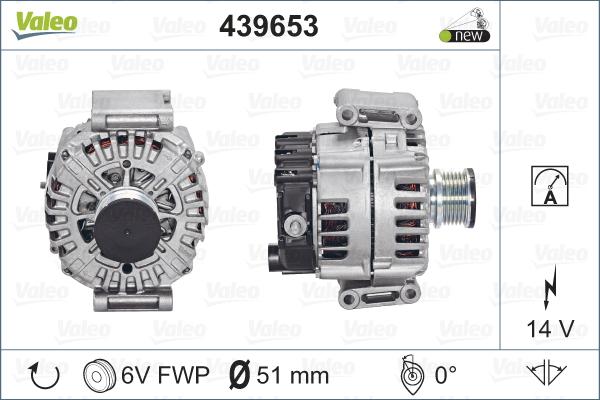 Valeo 439653 - Генератор vvparts.bg