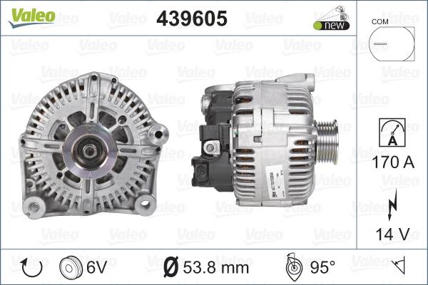 Valeo 439605 - Генератор vvparts.bg