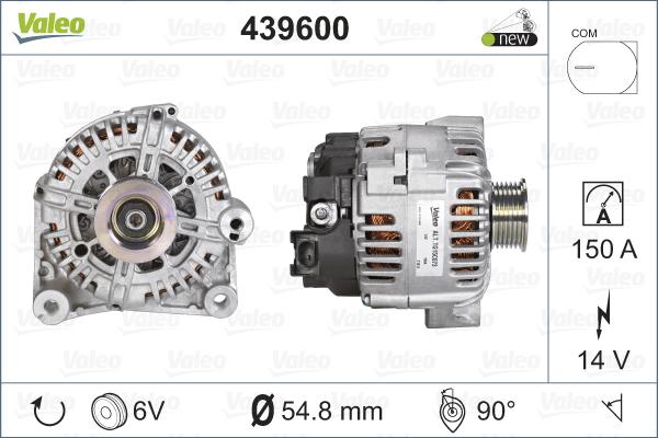 Valeo 439600 - Генератор vvparts.bg