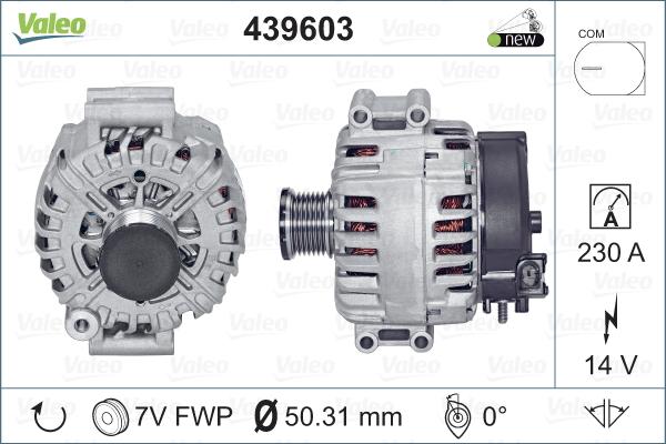 Valeo 439603 - Генератор vvparts.bg