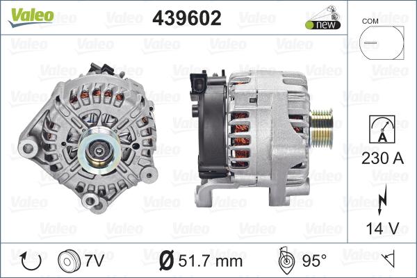 Valeo 439602 - Генератор vvparts.bg