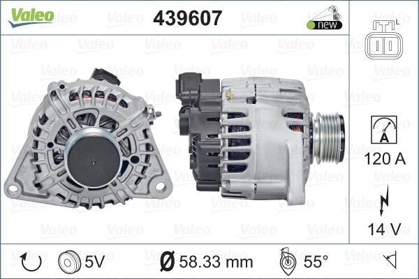 Valeo 439 607 - Генератор vvparts.bg