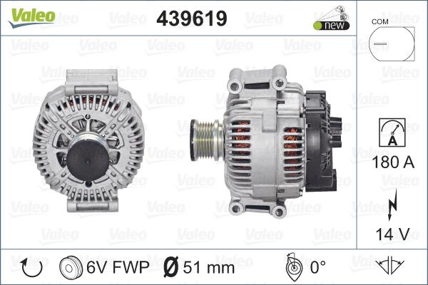 Valeo 439619 - Генератор vvparts.bg