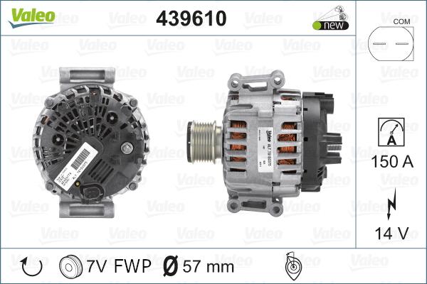 Valeo 439610 - Генератор vvparts.bg