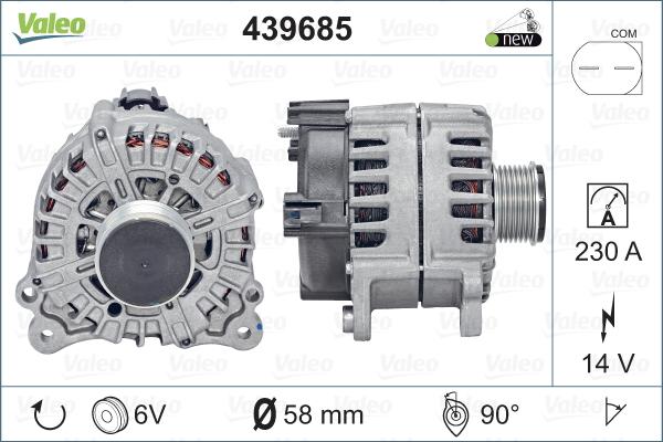 Valeo 439685 - Генератор vvparts.bg