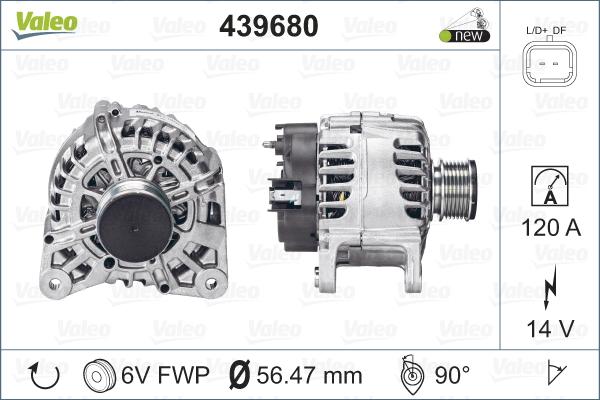 Valeo 439680 - Генератор vvparts.bg