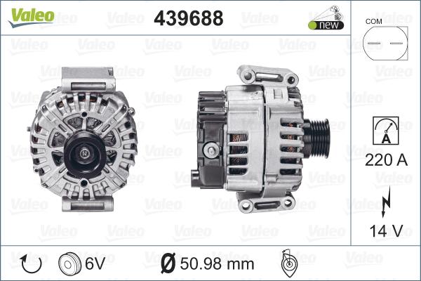 Valeo 439688 - Генератор vvparts.bg