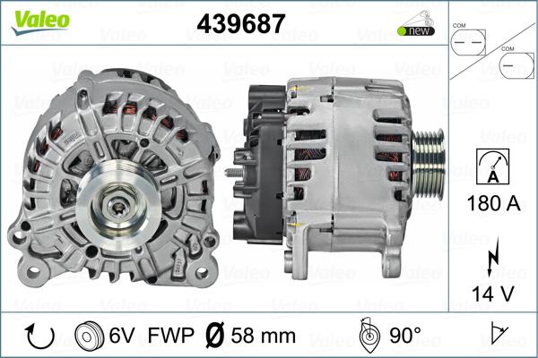 Valeo 439687 - Генератор vvparts.bg