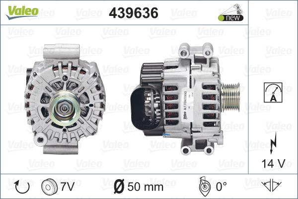 Valeo 439636 - Генератор vvparts.bg