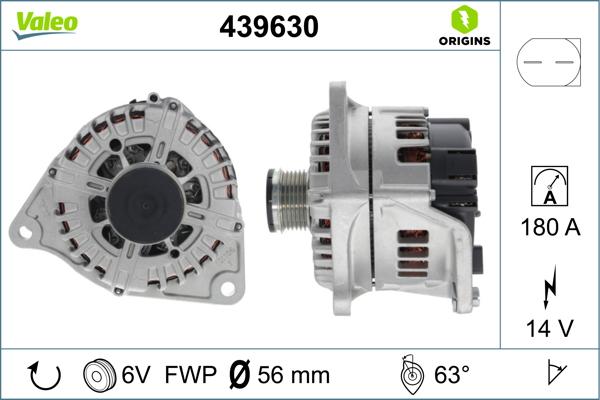 Valeo 439630 - Генератор vvparts.bg