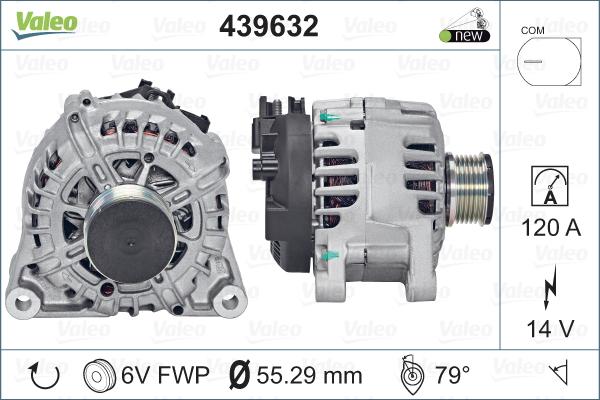 Valeo 439632 - Генератор vvparts.bg