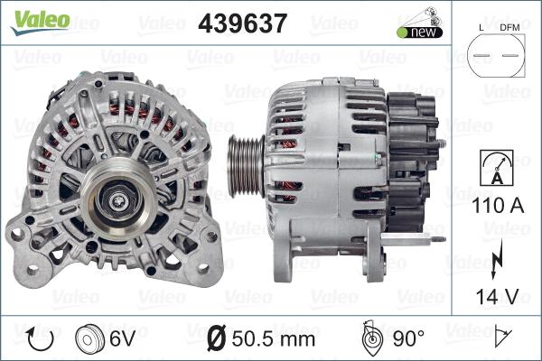 Valeo 439637 - Генератор vvparts.bg