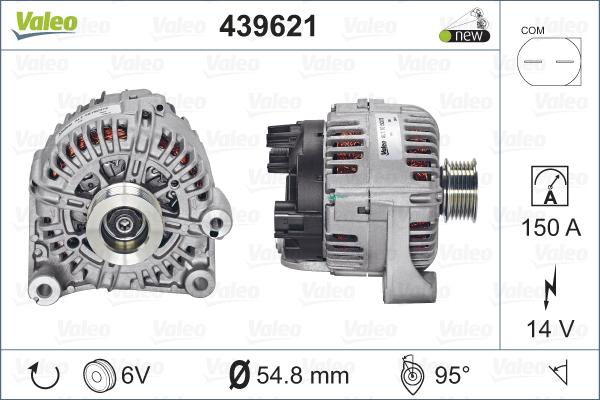 Valeo 439621 - Генератор vvparts.bg