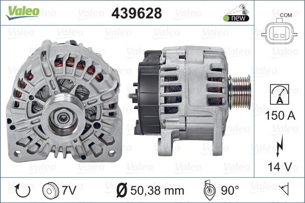 Valeo 439628 - Генератор vvparts.bg