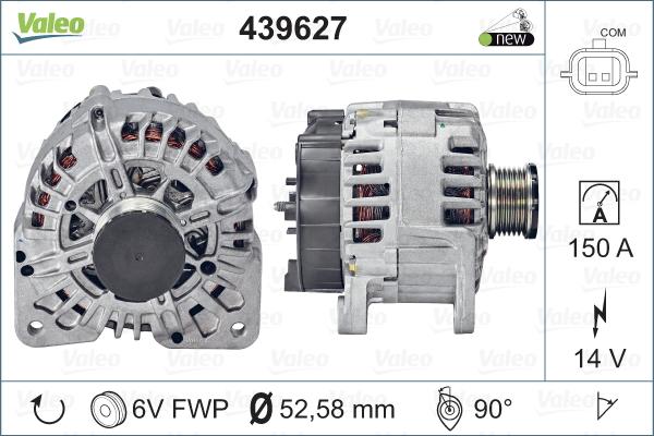 Valeo 439627 - Генератор vvparts.bg