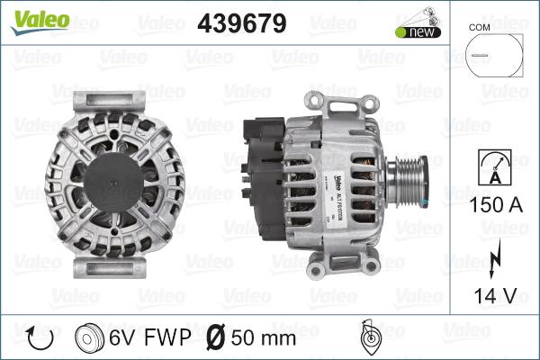 Valeo 439679 - Генератор vvparts.bg