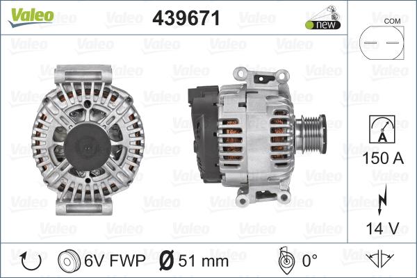 Valeo 439671 - Генератор vvparts.bg