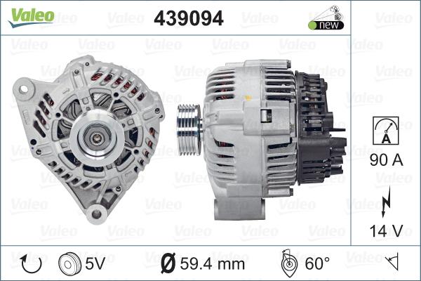 Valeo 439094 - Генератор vvparts.bg