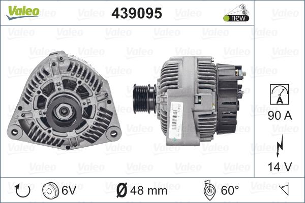 Valeo 439095 - Генератор vvparts.bg