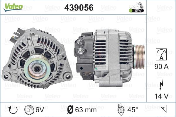 Valeo 439056 - Генератор vvparts.bg