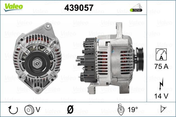 Valeo 439057 - Генератор vvparts.bg