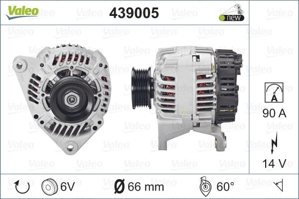 Valeo 439005 - Генератор vvparts.bg