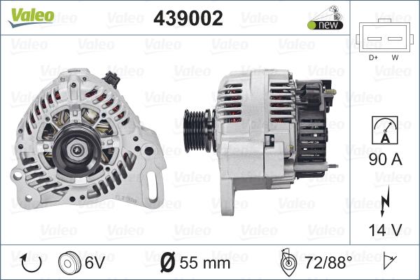 Valeo 439002 - Генератор vvparts.bg