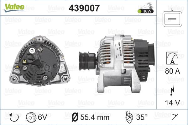 Valeo 439007 - Генератор vvparts.bg