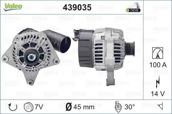 Valeo 439035 - Генератор vvparts.bg