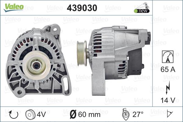 Valeo 439030 - Генератор vvparts.bg