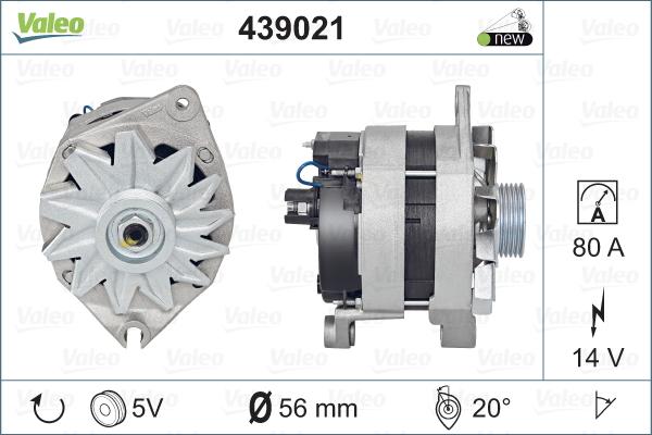 Valeo 439021 - Генератор vvparts.bg