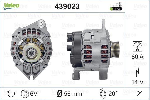 Valeo 439023 - Генератор vvparts.bg