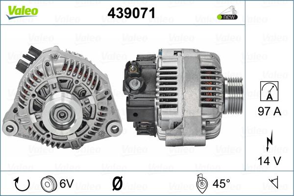 Valeo 439071 - Генератор vvparts.bg