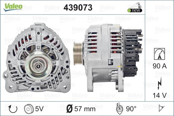 Valeo 439073 - Генератор vvparts.bg