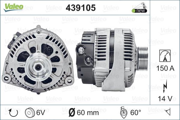 Valeo 439105 - Генератор vvparts.bg