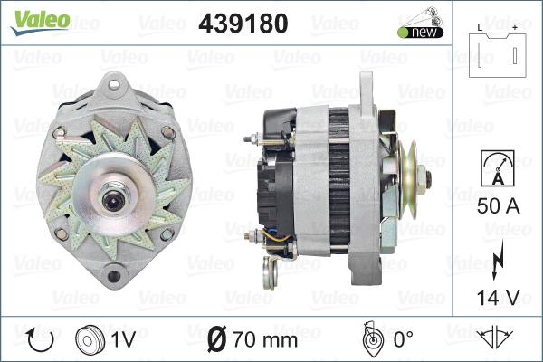 Valeo 439180 - Генератор vvparts.bg