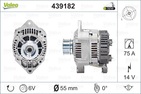 Valeo 439182 - Генератор vvparts.bg