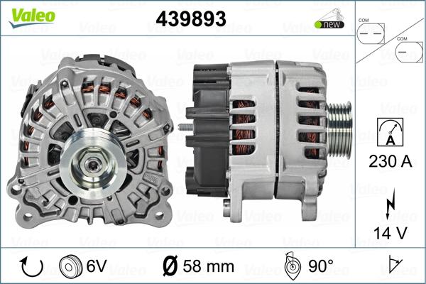 Valeo 439893 - Генератор vvparts.bg