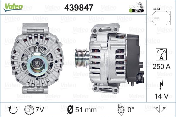 Valeo 439847 - Генератор vvparts.bg