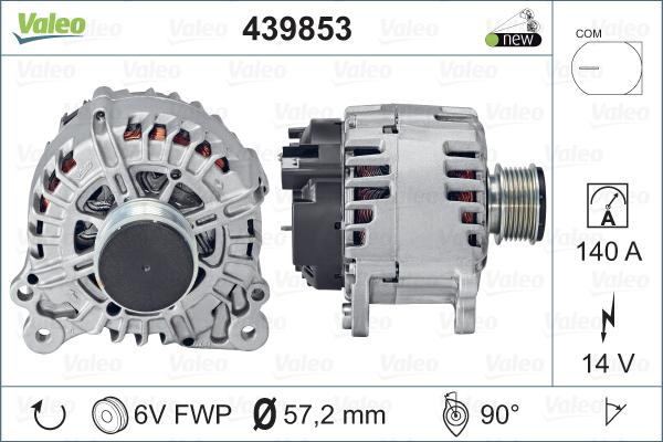 Valeo 439853 - Генератор vvparts.bg