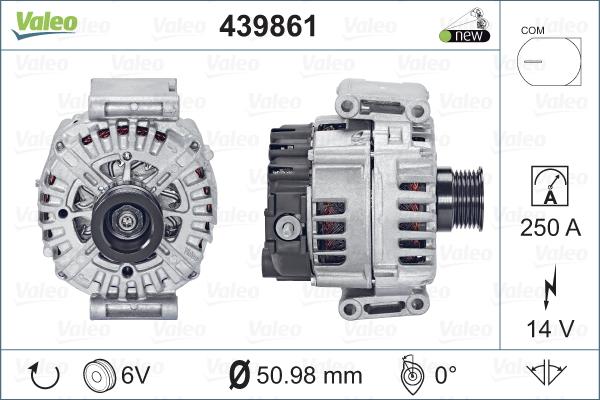 Valeo 439861 - Генератор vvparts.bg