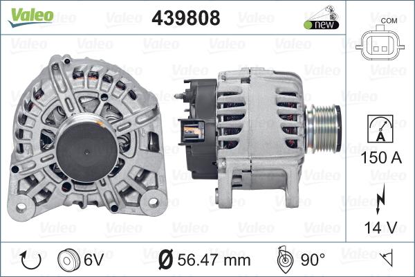 Valeo 439808 - Генератор vvparts.bg