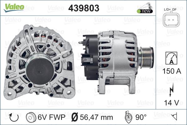 Valeo 439803 - Генератор vvparts.bg