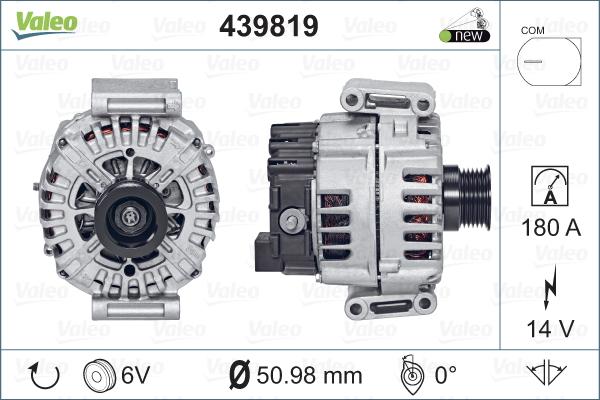 Valeo 439819 - Генератор vvparts.bg