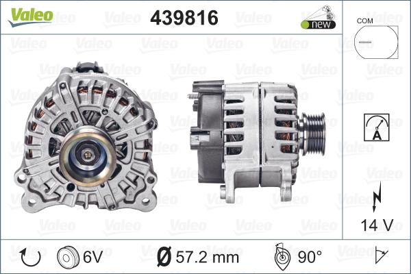 Valeo 439816 - Генератор vvparts.bg