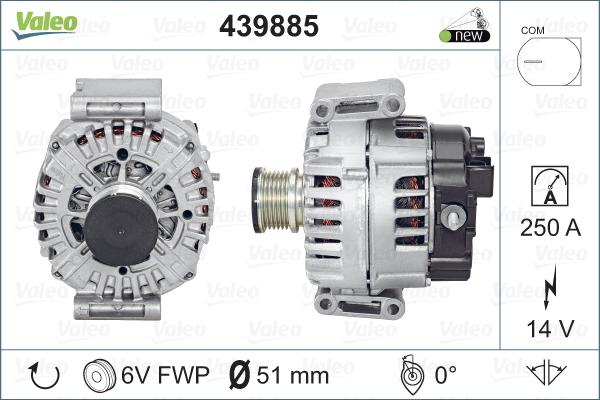 Valeo 439885 - Генератор vvparts.bg