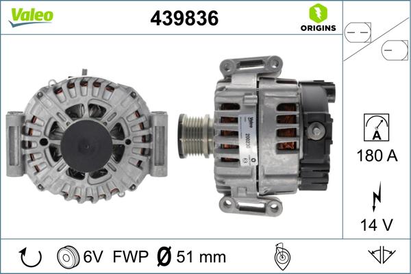 Valeo 439836 - Генератор vvparts.bg